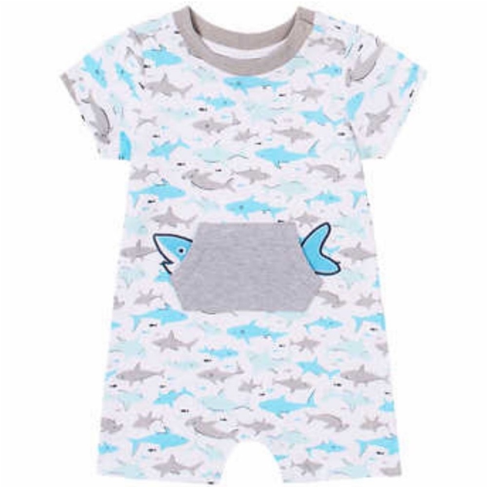 Kid's Headquarters Shark Romper Size 6 Months